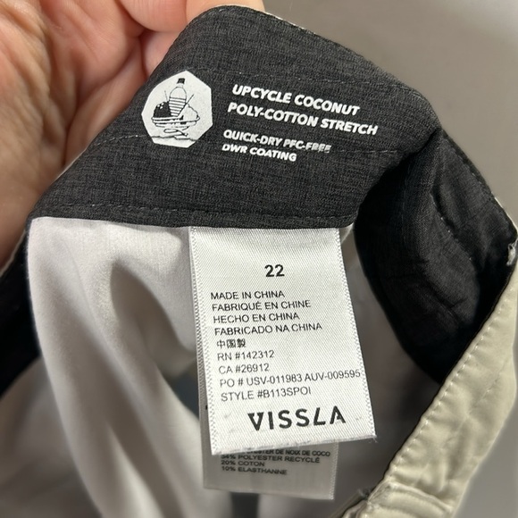 Vissla Point Breaker Ecolastic Striped Board Shorts -Size 22 - Picture 6 of 7